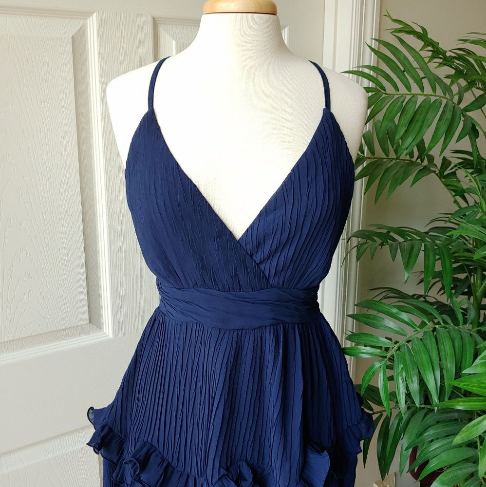 SOLD! Saints + Secrets Ruffle Backless Dress - Picture 2 of 8